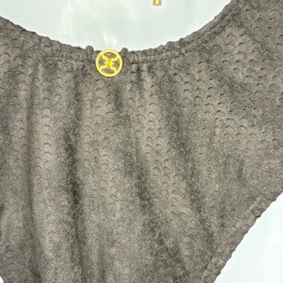 NWT VIX Paula Hermanny Black Scales Ana 1 Shoulder Full 1 Piece Swimsuit Sz M - Picture 7 of 9